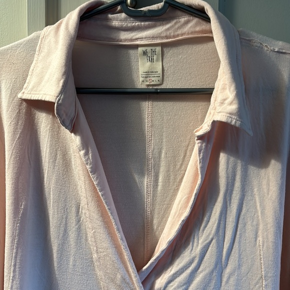 We the free pink jersey blouse size small - Picture 2 of 8